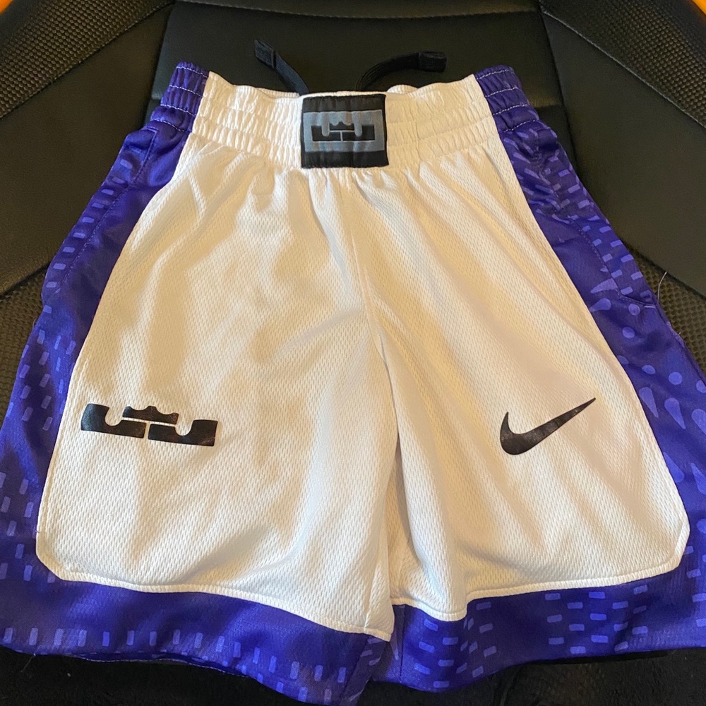 Youth boys Nike LeBron James basketball shorts